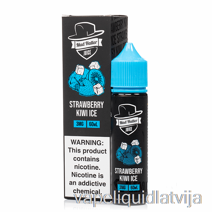 Zemeņu Kivi Ledus - Mad Hatter - 60ml 3mg Vape šķidrums